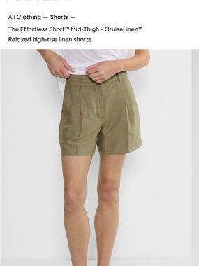 Aritzia sun-dried Olive Pleated High-Rise Skort